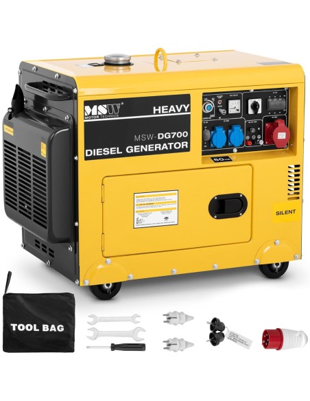 Oru aušinamas mobilus dyzelinis generatorius 230/400 V 4,4 kW 5,5 kVA 14,5 l Oru aušinamas mobilus dyzelinis generatorius 230/400 V 4,4 kW 5,5 kVA 14,5 l