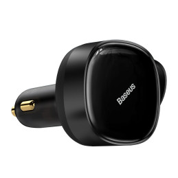 
2in1 USB-C + iPhone Lightning automobilinis įkroviklis, ištraukiamas laidas, 75cm, 30W - juodas

