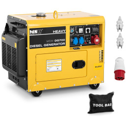 Oru aušinamas mobilus dyzelinis generatorius 230/400 V 4,4 kW 5,5 kVA 14,5 l