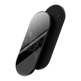
Dvigubas QI belaidis įkroviklis su ekranu USB-C 20W - juodas
