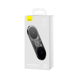 
Dvigubas QI belaidis įkroviklis su ekranu USB-C 20W - juodas
