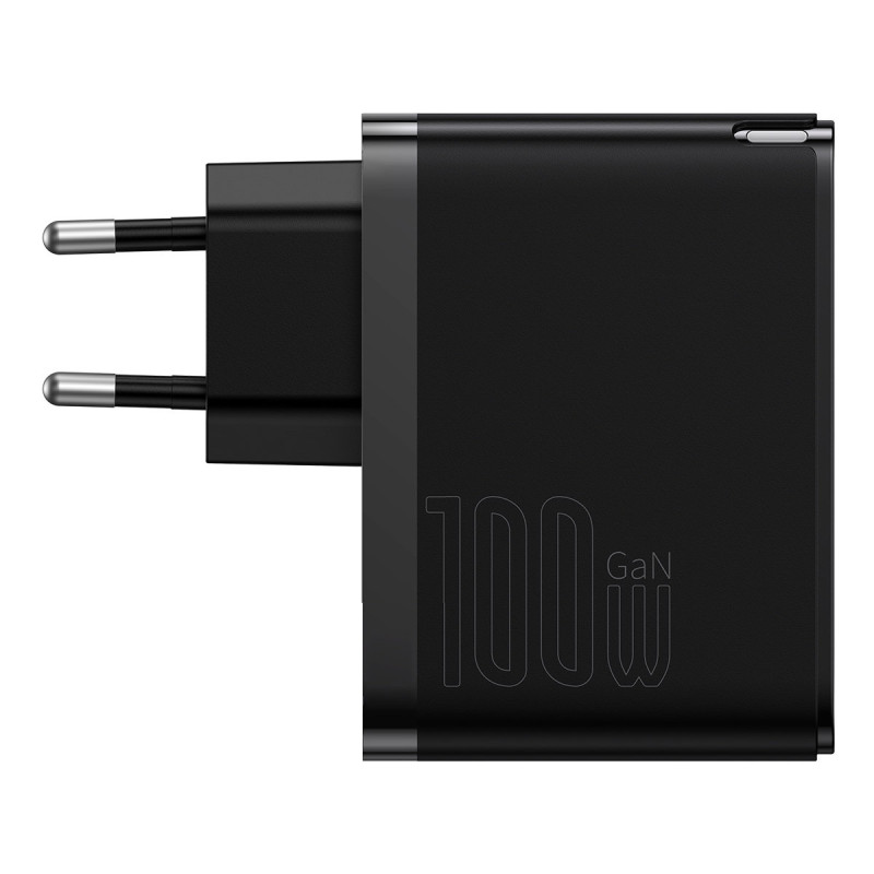 GaN5 Pro USB-C / USB 100W greitas universalus sieninis įkroviklis - juodas