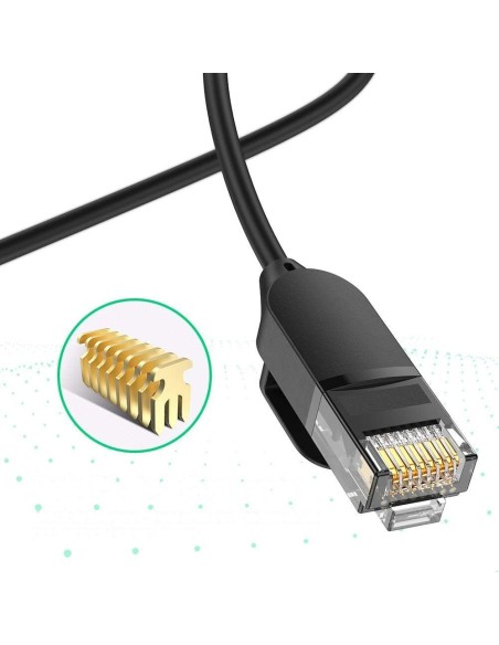 Patchcord kabelio tinklo kabelis Ethernet RJ45 Cat 6A UTP 1000Mbps 10m