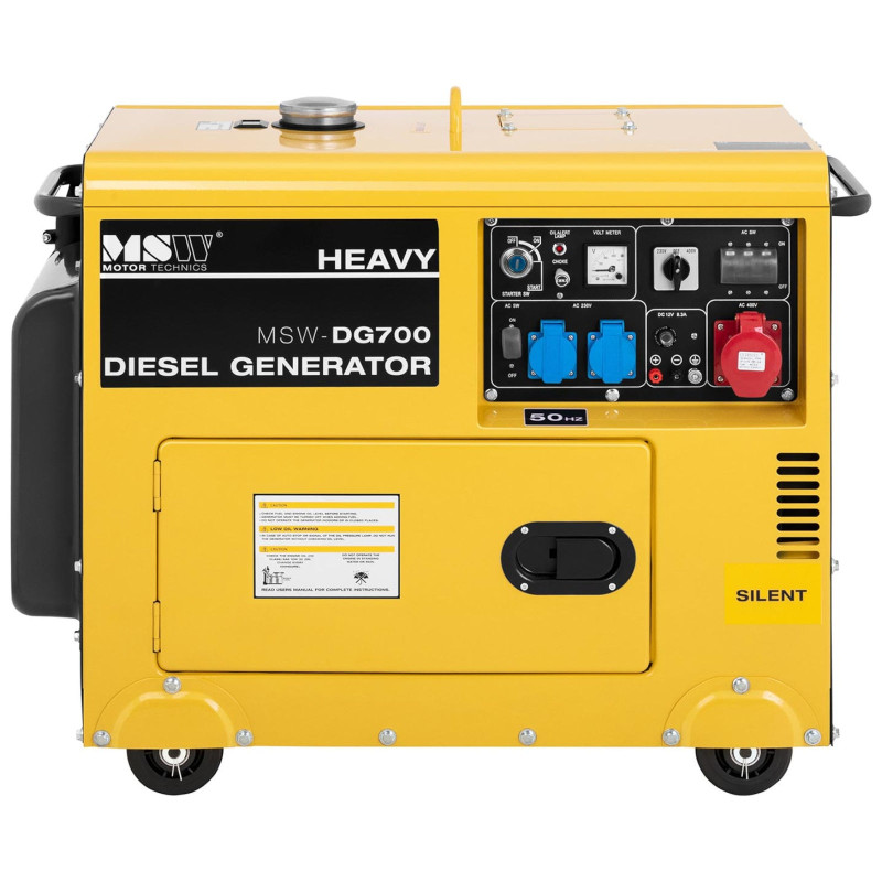 Oru aušinamas mobilus dyzelinis generatorius 230/400 V 4,4 kW 5,5 kVA 14,5 l