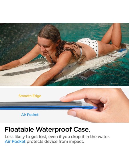 
Atsparus vandeniui iki 30m apsauginis dėklo dangtelis telefonui iki 8& 39 & 39 + dirželis - juodas
