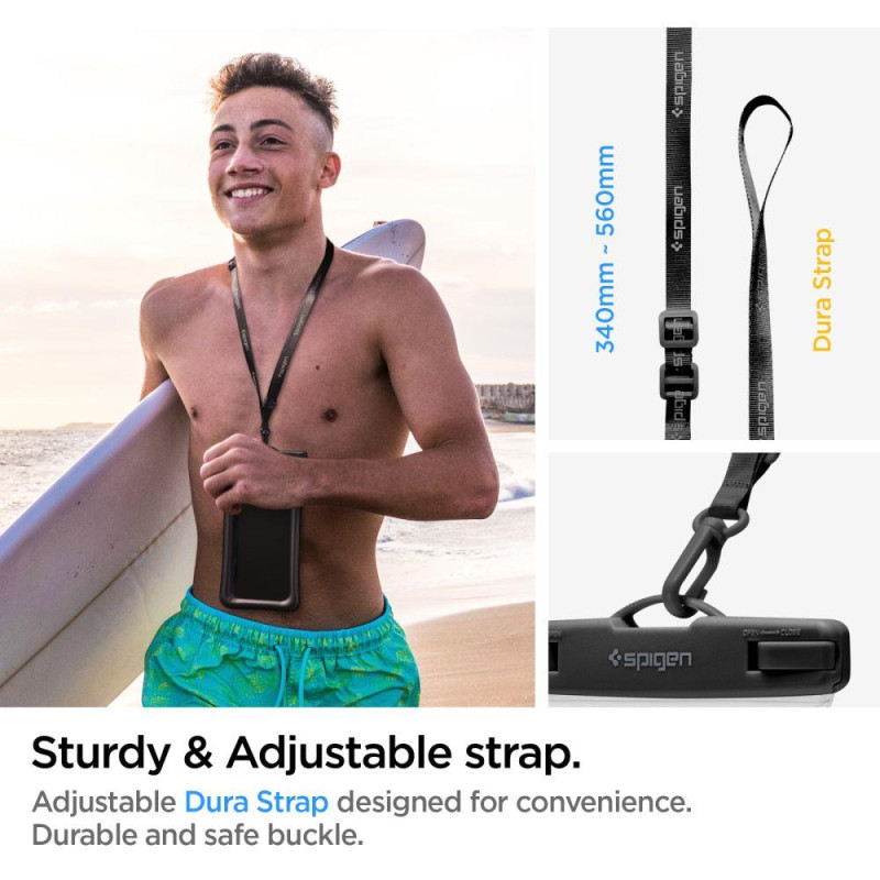 
Atsparus vandeniui iki 30m apsauginis dėklo dangtelis telefonui iki 8& 39 & 39 + dirželis - juodas
