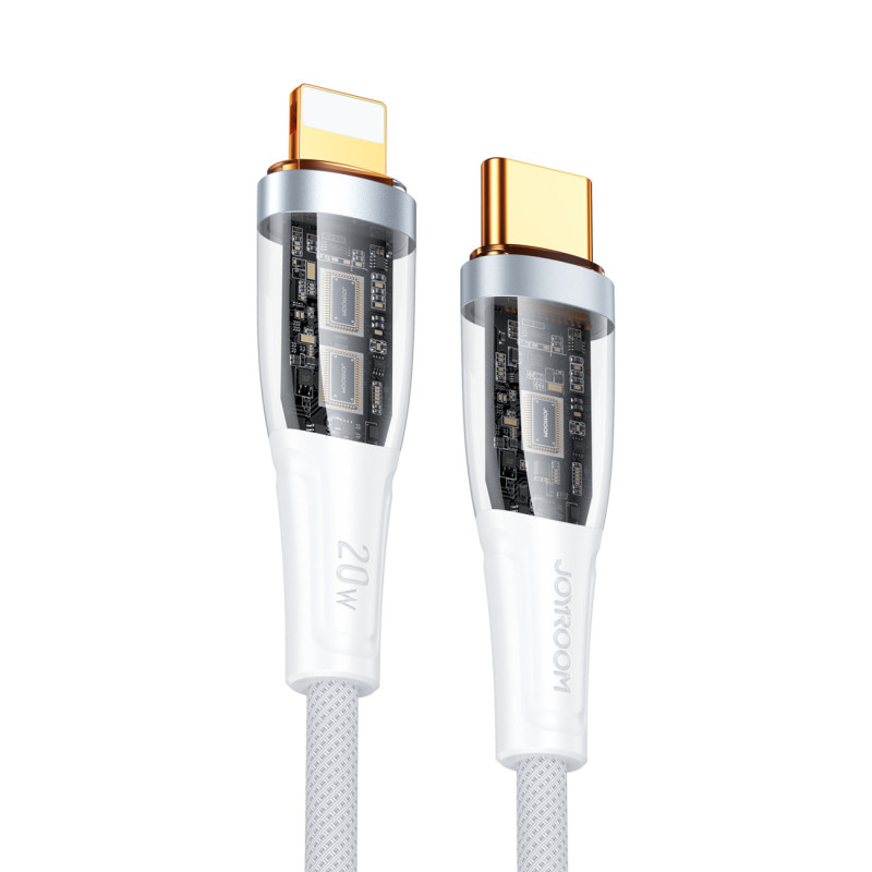 
Kabelis su išmaniuoju jungikliu USB-C – iPhone Lightning 1,2m – baltas
