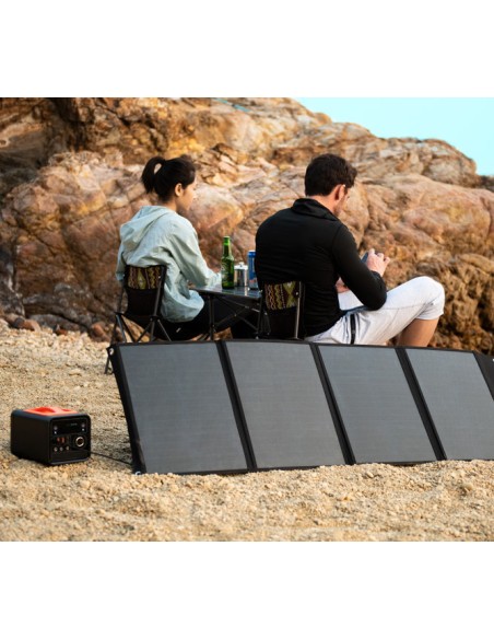 
Saulės turistinis saulės įkroviklis stovyklavimui, sulankstomas, 120W
