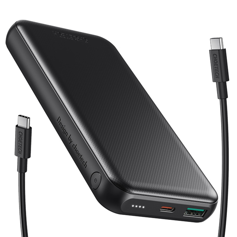 Lengvas Powerbank 10000mAh 18W QC PD USB / USB-C - juodas