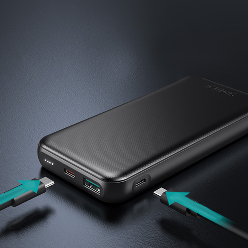 Lengvas Powerbank 10000mAh 18W QC PD USB / USB-C - juodas