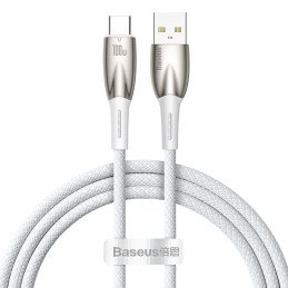 
Blizgantis USB-A – USB-C greito įkrovimo laidas 1m – baltas
