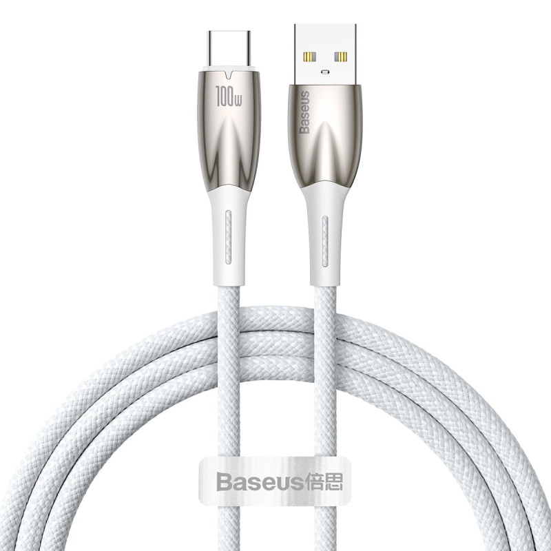 Blizgantis USB-A – USB-C greito įkrovimo laidas 1m – baltas
Blizgantis USB-A – USB-C greito įkrovimo laidas 1m – baltas
