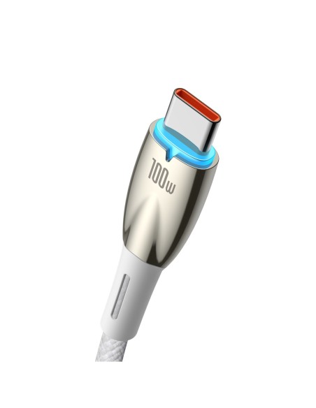 
Blizgantis USB-A – USB-C greito įkrovimo laidas 1m – baltas
