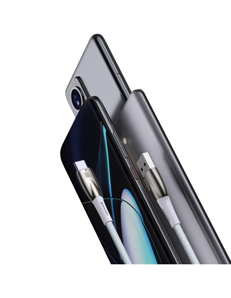 
Blizgantis USB-A – USB-C greito įkrovimo laidas 1m – baltas
