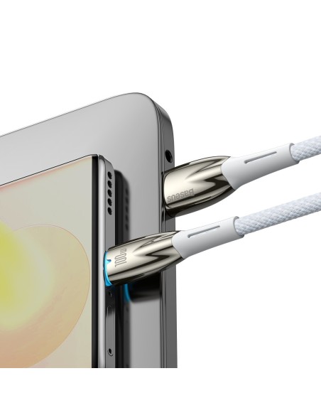 
Blizgantis USB-A – USB-C greito įkrovimo laidas 1m – baltas
