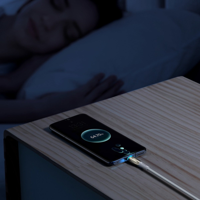 
Blizgantis USB-A – USB-C greito įkrovimo laidas 1m – baltas
