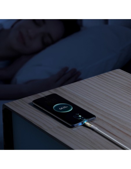 
Blizgantis USB-A – USB-C greito įkrovimo laidas 1m – baltas
