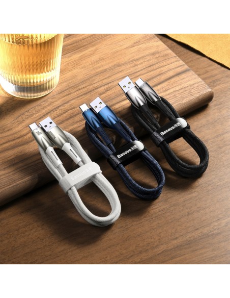 
Blizgantis USB-A – USB-C greito įkrovimo laidas 1m – baltas
