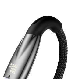 
Blizgantis USB-A - USB-C greito įkrovimo laidas 2m - juodas

