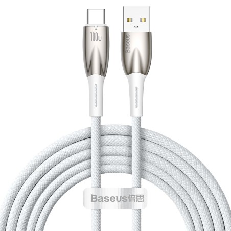 Blizgantis USB-A – USB-C greito įkrovimo laidas 2m – baltas
 
Blizgantis USB-A – USB-C greito įkrovimo laidas 2m – baltas