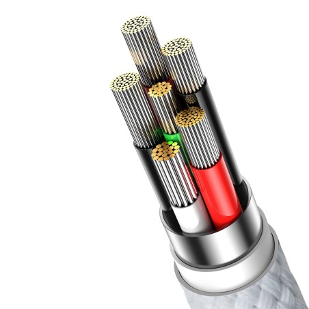 Blizgantis USB-A – USB-C greito įkrovimo laidas 2m – baltas
 
Blizgantis USB-A – USB-C greito įkrovimo laidas 2m – baltas