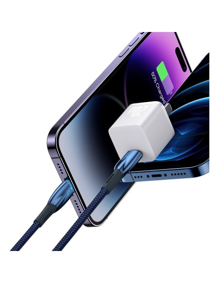 Glimmer USB-C – iPhone Lightning 2m greito įkrovimo laidas – mėlynas
 
Glimmer USB-C – iPhone Lightning 2m greito įkrovimo laidas – mėlynas