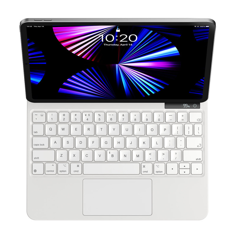 Klaviatūra ir jutiklinė dalis, skirta iPad Pro 12,9& 39 & 39 + Brilliance magnetinis dėklas – baltas