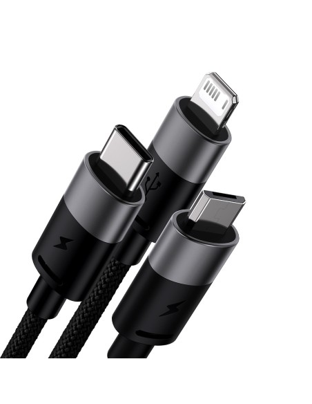StarSpeed 3in1 USB - mikro USB / iPhone Lightning / USB-C telefono laidas 1,2 m - juodas
 
StarSpeed 3in1 USB - mikro USB / iPhone Lightning / USB-C telefono laidas 1,2 m - juodas