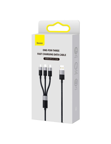StarSpeed 3in1 USB - mikro USB / iPhone Lightning / USB-C telefono laidas 1,2 m - juodas
 
StarSpeed 3in1 USB - mikro USB / iPhone Lightning / USB-C telefono laidas 1,2 m - juodas
