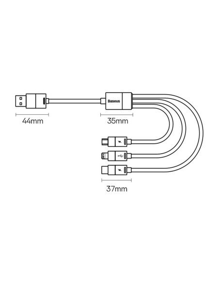 StarSpeed 3in1 USB - mikro USB / iPhone Lightning / USB-C telefono laidas 1,2 m - juodas
 
StarSpeed 3in1 USB - mikro USB / iPhone Lightning / USB-C telefono laidas 1,2 m - juodas