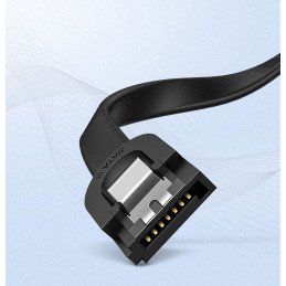 
Kabelis plokščias kampinis SATA 1.0-3.0 iki 5Gb/ s 0.5m - juodas
