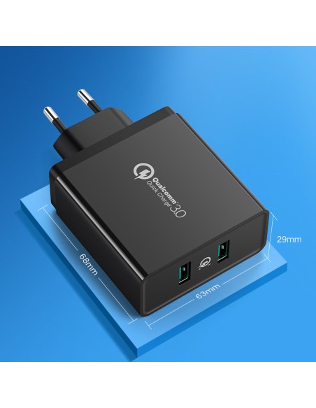 2x USB-A 36W QC3.0 telefono pakrovėjas - juodas
 
2x USB-A 36W QC3.0 telefono pakrovėjas - juodas