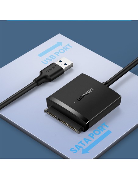 
Adapterio laidas HDD ir SSD SATA 2,5" / 3,5" USB 3.0 iki 12TB - juodas
