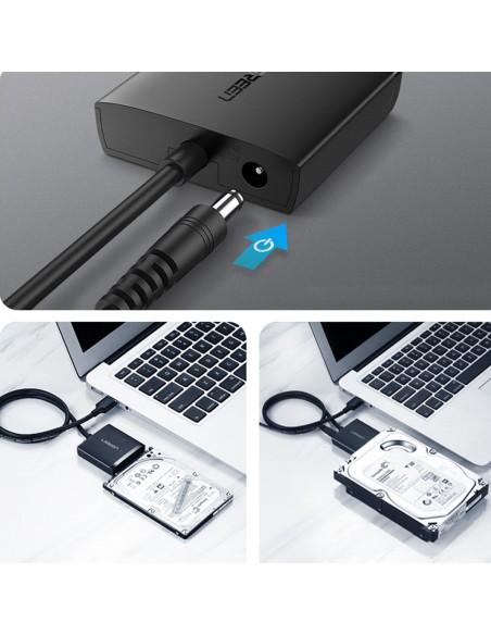 
Adapterio laidas HDD ir SSD SATA 2,5" / 3,5" USB 3.0 iki 12TB - juodas
