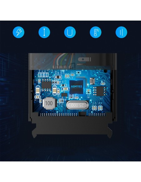 
Adapterio laidas HDD ir SSD SATA 2,5" / 3,5" USB 3.0 iki 12TB - juodas
