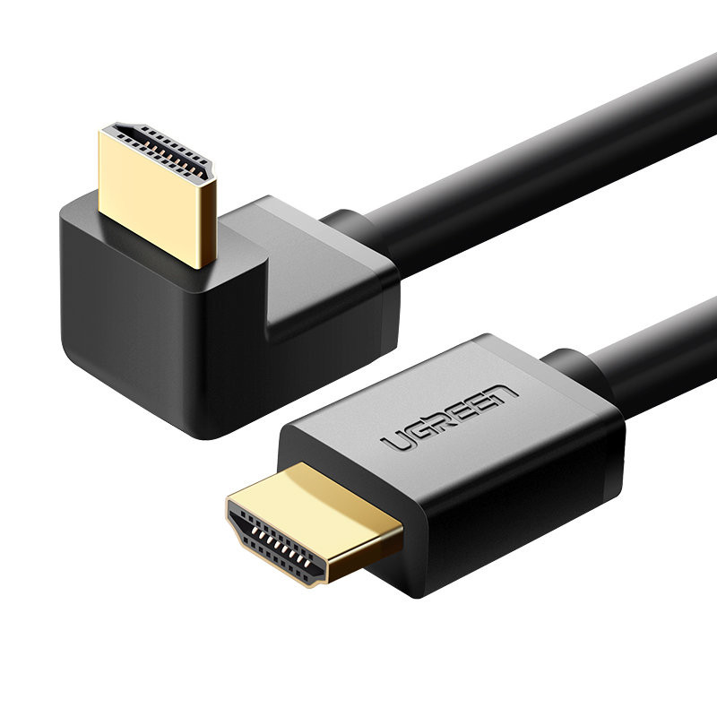 90 laipsnių kampo kabelis HDMI 4K 30Hz 1m – juoda
90 laipsnių kampo kabelis HDMI 4K 30Hz 1m – juoda