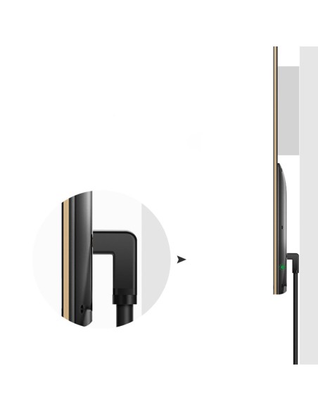 
90 laipsnių kampo kabelis HDMI 4K 30Hz 1m – juoda
