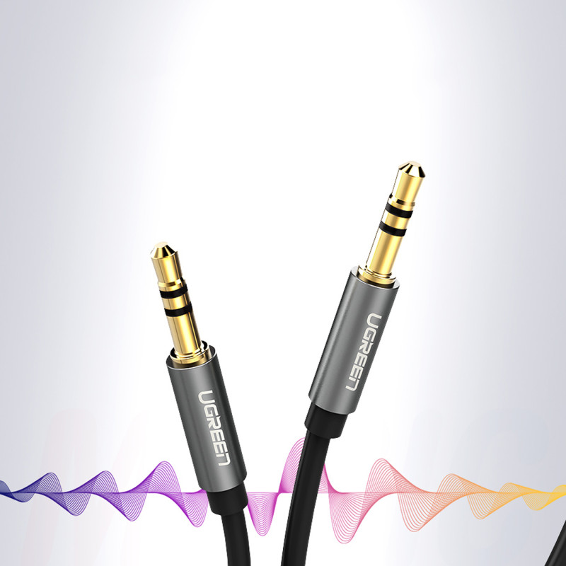AUX garso kabelio mini lizdas 3,5 mm 1 m - juodas