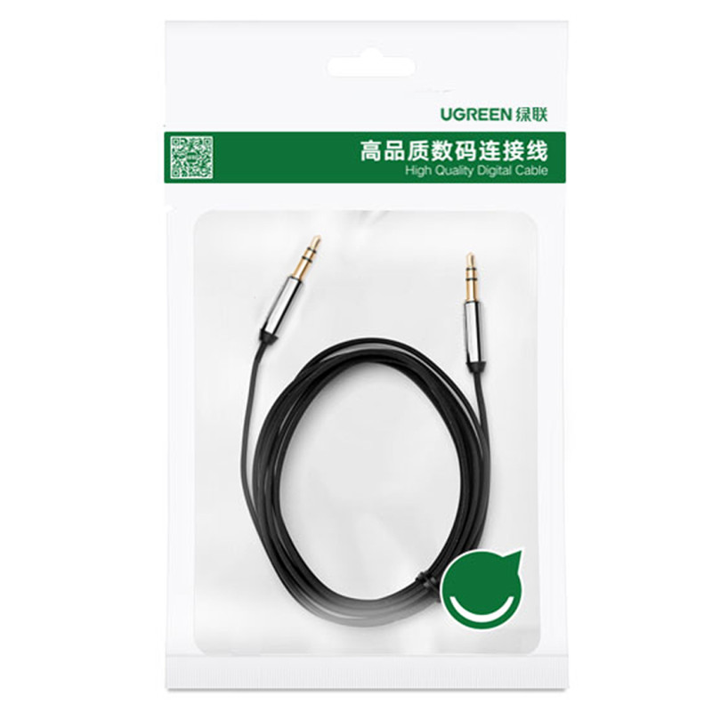 AUX garso kabelio mini lizdas 3,5 mm 1 m - juodas