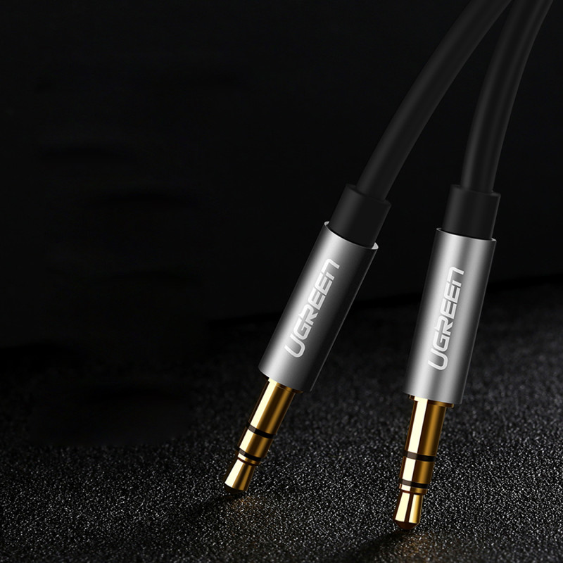 AUX garso kabelio mini lizdas 3,5 mm 1 m - juodas