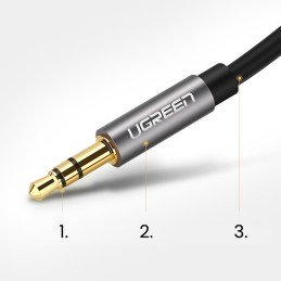 
AUX garso kabelio mini lizdas 3,5 mm 1 m - juodas

