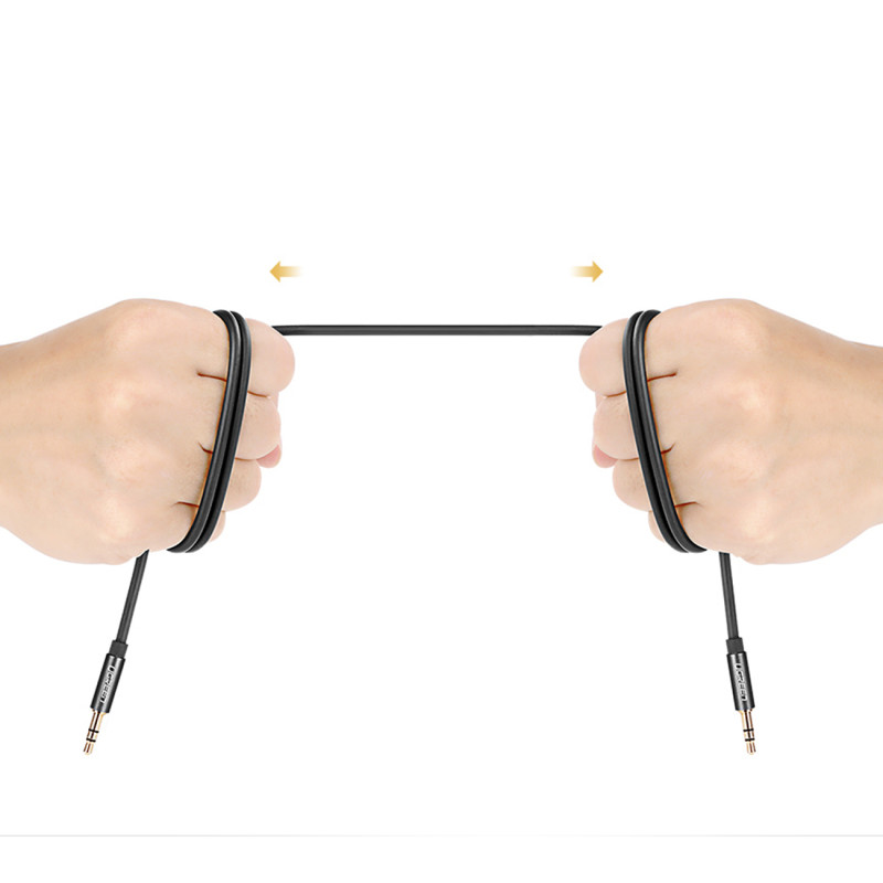AUX garso kabelio mini lizdas 3,5 mm 1 m - juodas