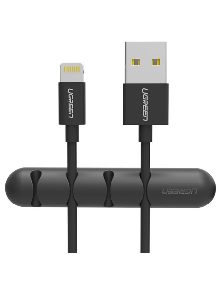 
Tvarkyklės laikiklis 4 lipniems laidams - juodas
