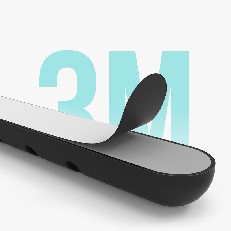 
Tvarkyklės laikiklis 4 lipniems laidams - juodas
