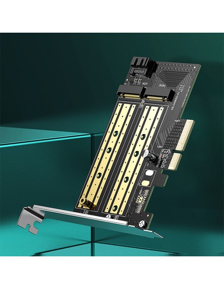 Išplėtimo kortelės PCIe 3.0 x4 adapteris papildomi du SSD lizdai M.2 M-Key ir M.2 B-Key
 
Išplėtimo kortelės PCIe 3.0 x4 adapteris papildomi du SSD lizdai M.2 M-Key ir M.2 B-Key