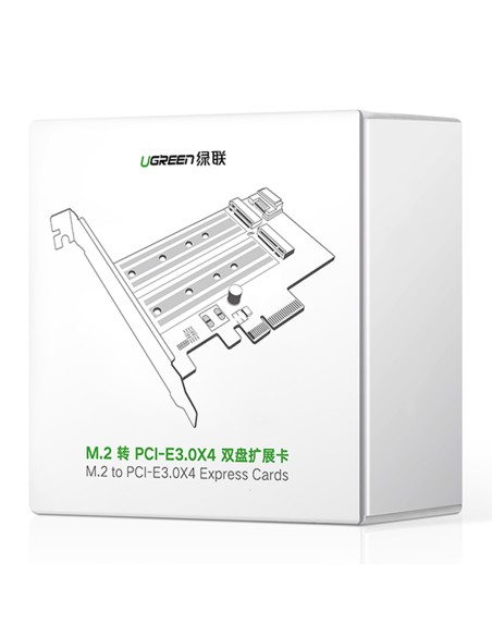 Išplėtimo kortelės PCIe 3.0 x4 adapteris papildomi du SSD lizdai M.2 M-Key ir M.2 B-Key
 
Išplėtimo kortelės PCIe 3.0 x4 adapteris papildomi du SSD lizdai M.2 M-Key ir M.2 B-Key