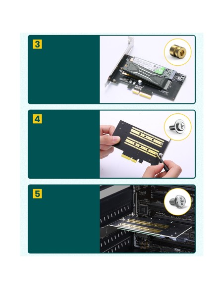 Išplėtimo kortelės PCIe 3.0 x4 adapteris papildomi du SSD lizdai M.2 M-Key ir M.2 B-Key
 
Išplėtimo kortelės PCIe 3.0 x4 adapteris papildomi du SSD lizdai M.2 M-Key ir M.2 B-Key