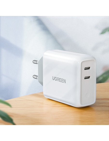 Mažas greitas telefono įkroviklis 2x USB-C PD 36W - baltas
 
Mažas greitas telefono įkroviklis 2x USB-C PD 36W - baltas