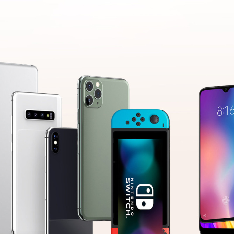Mažas greitas telefono įkroviklis 2x USB-C PD 36W - baltas