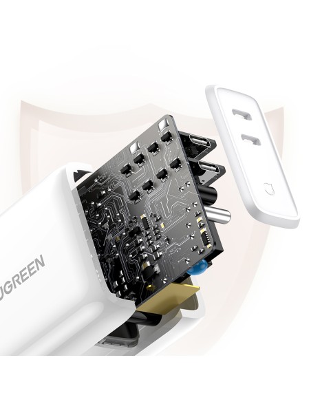 Mažas greitas telefono įkroviklis 2x USB-C PD 36W - baltas
 
Mažas greitas telefono įkroviklis 2x USB-C PD 36W - baltas
